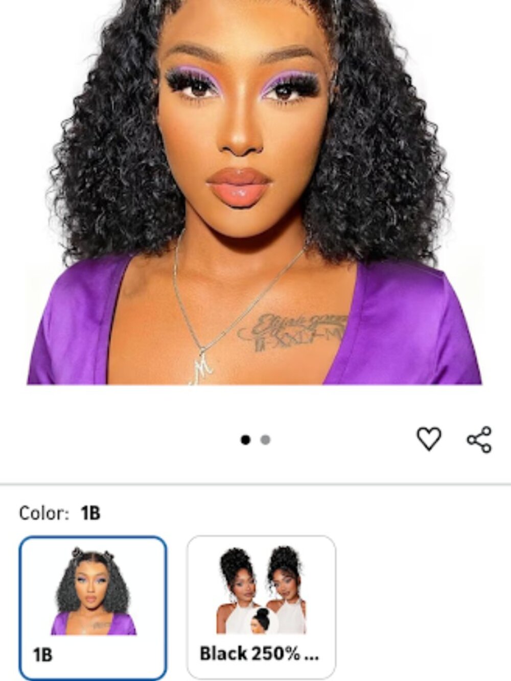 Nokjag Curly Lace Frontal Wigs Human Hair for Black Women (1B,10 Inch)